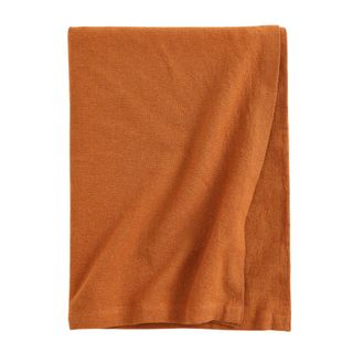 rust linen table cloth