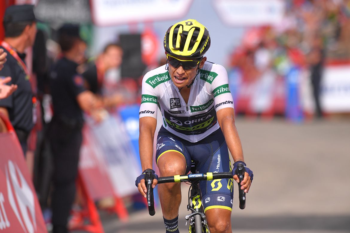 Esteban Chaves finishes stage 14 of the Vuelta a Espa&ntilde;a