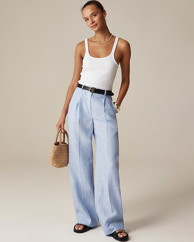 Wide-Leg Essential Pant in Linen
