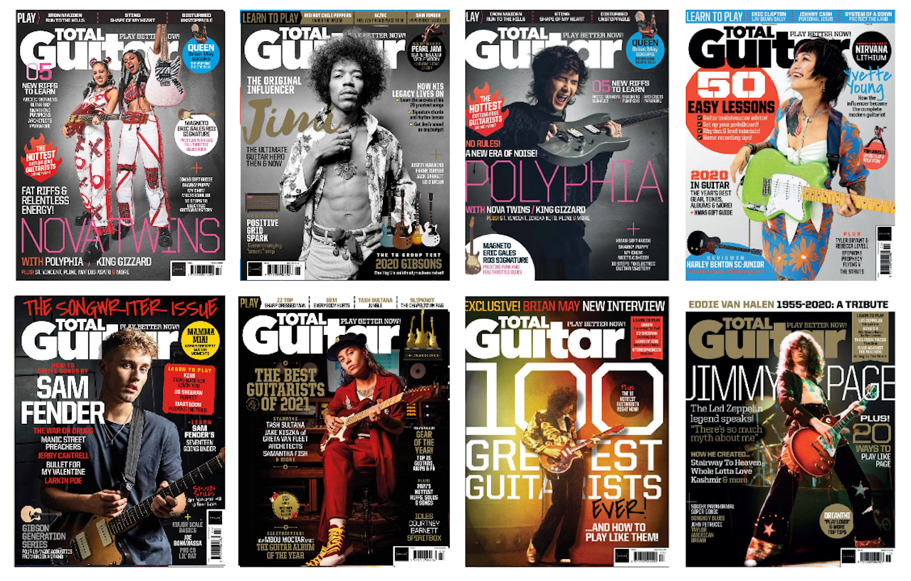 A selection of Chris Bird's Total Guitar covers