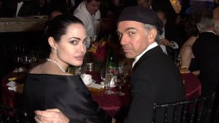 Angelina Jolie and Billy Bob Thornton seated together at the 2002 Golden Globes