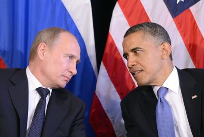 Vladimir Putin (left) and Barack Obama (right)