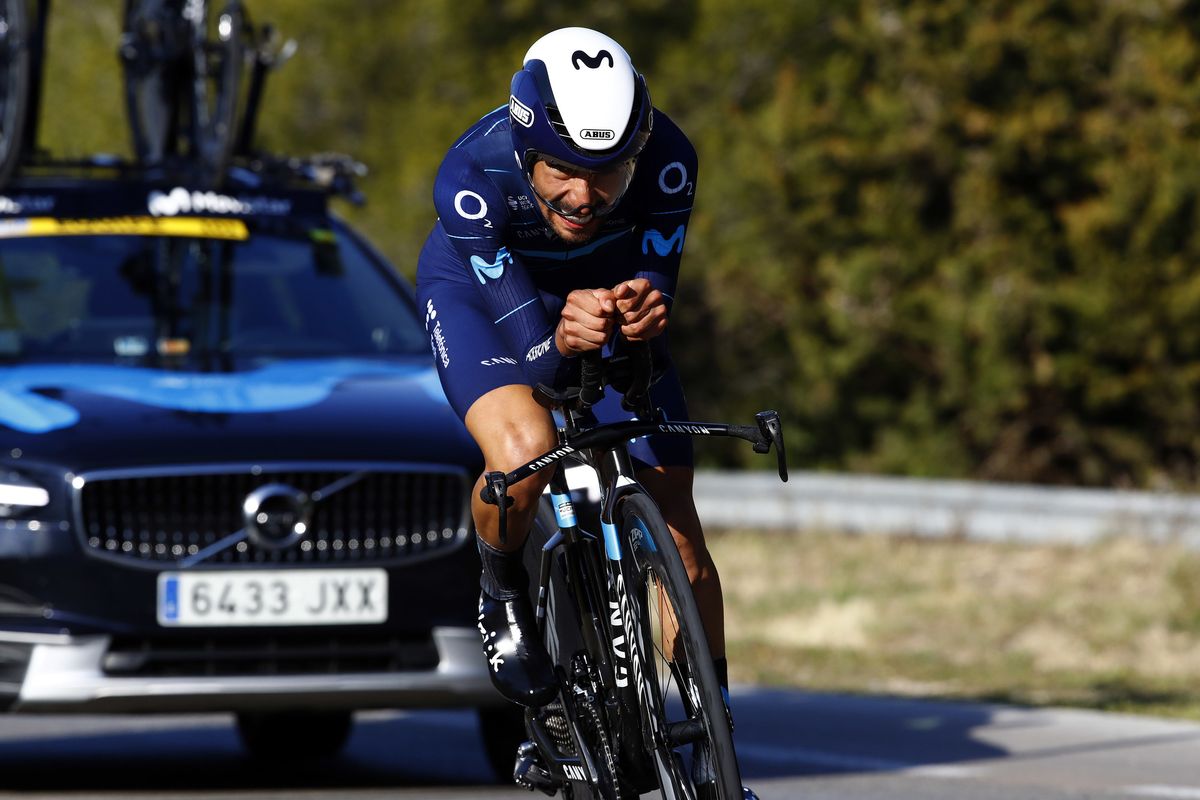 Tour de la Provence 2022 7th Edition Prologue Berreltang Berreltang 71 km 10022022 Ivan Ramiro Sosa COL Movistar Team photo Roberto BettiniSprintCyclingAgency2022