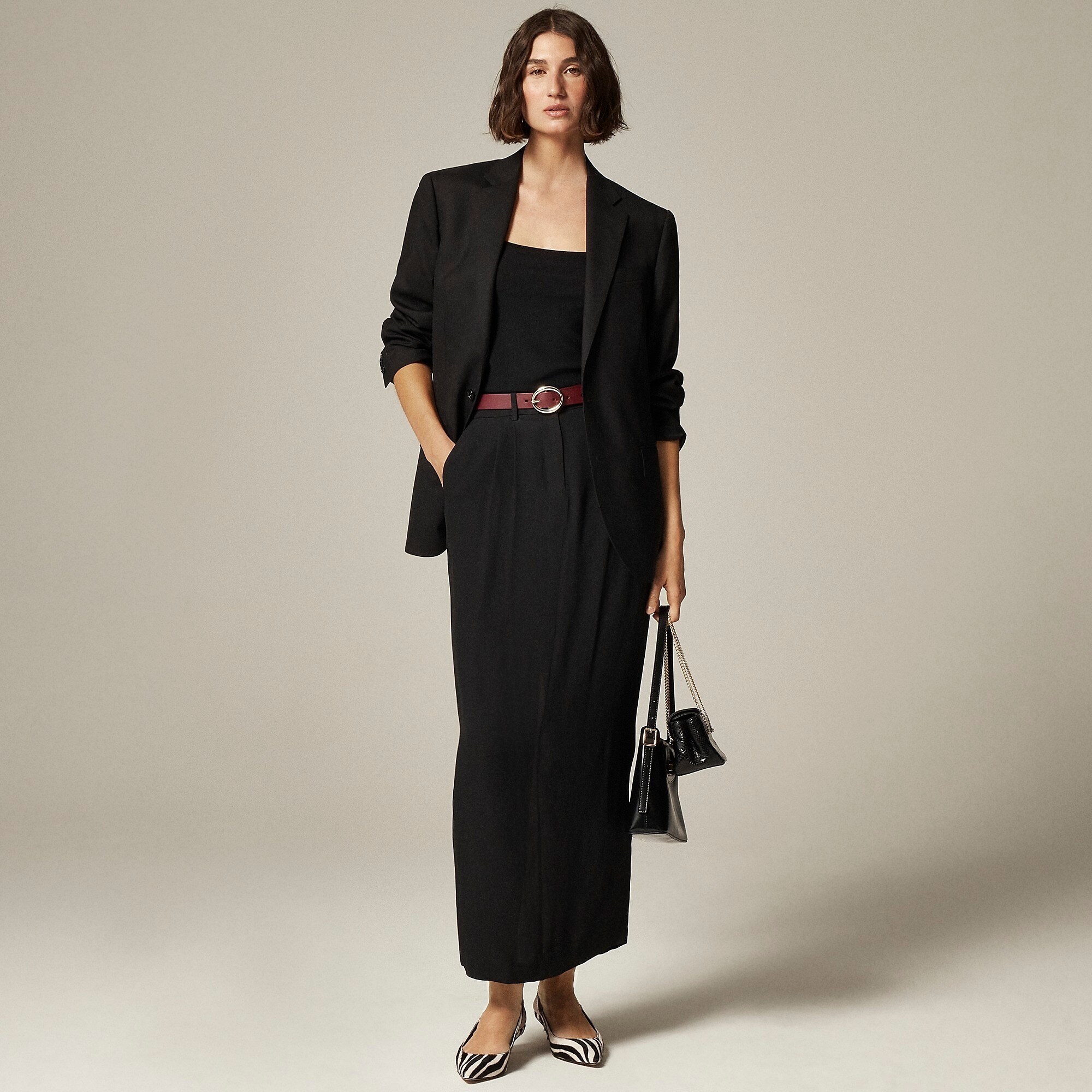 J.Crew, Trouser Maxi Skirt in Viscose Crepe