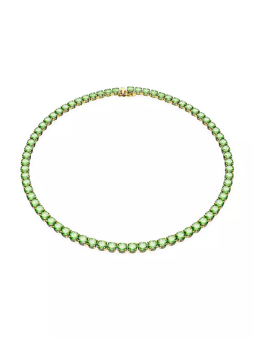 Matriz Gold-Plated & Crystal Tennis Necklace