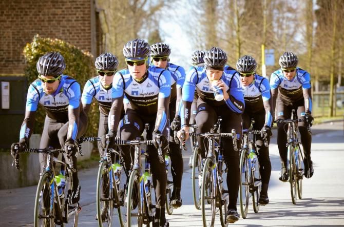 Team NetApp-Endura trains for the Omloop Het Nieuwsbald