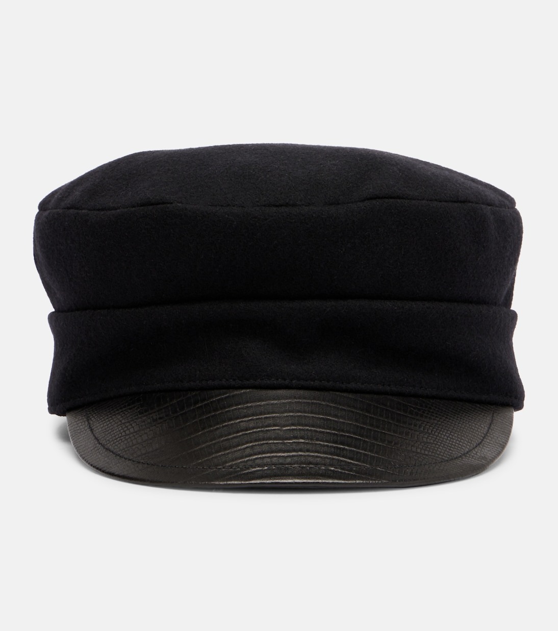 Valentino, Vlogo Wool-Blend Felt Newsboy Cap