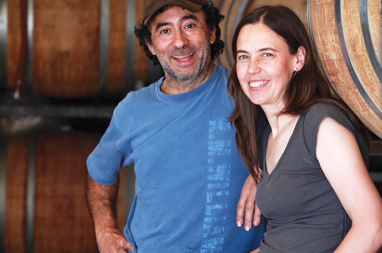 Biodynamic winemakers Gaetano Morella and Lisa Gilbee