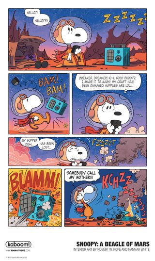 Snoopy boldly goes to the Red Planet in the new graphic novel "Snoopy: A Beagle of Mars" from Boom! Studios.