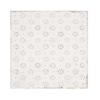 Textured, pretty, rustic tile in chalky white