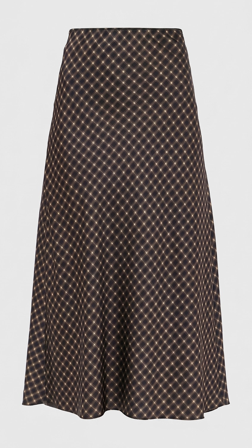 Vince plaid slip skirt