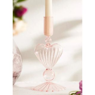 Glass Heart Taper Holder