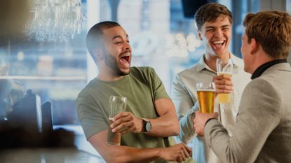 Men drinking beer