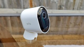 Arlo 4 Pro review: security camera from the side outside