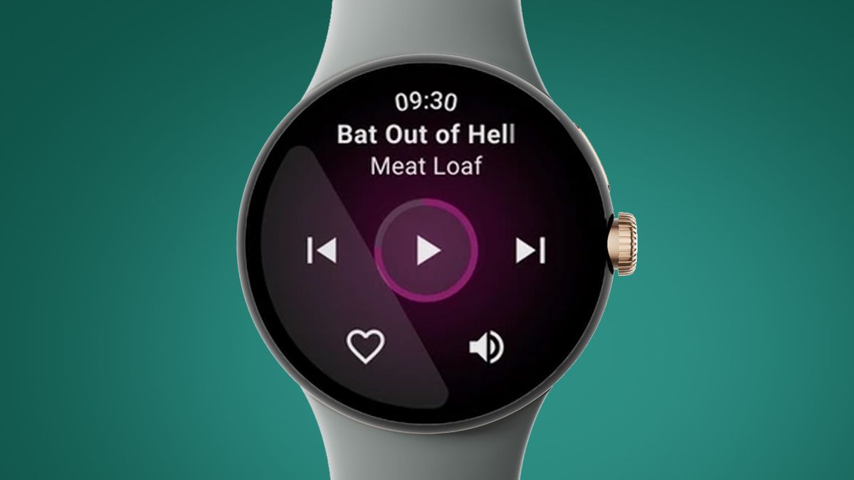 A Google Pixel watch showing a new Wear OS design language