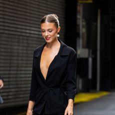 The best hair gels are fast becoming a must-have styling product - here Carmella Rose is seen with slicked back hair during New York Fashion Week 