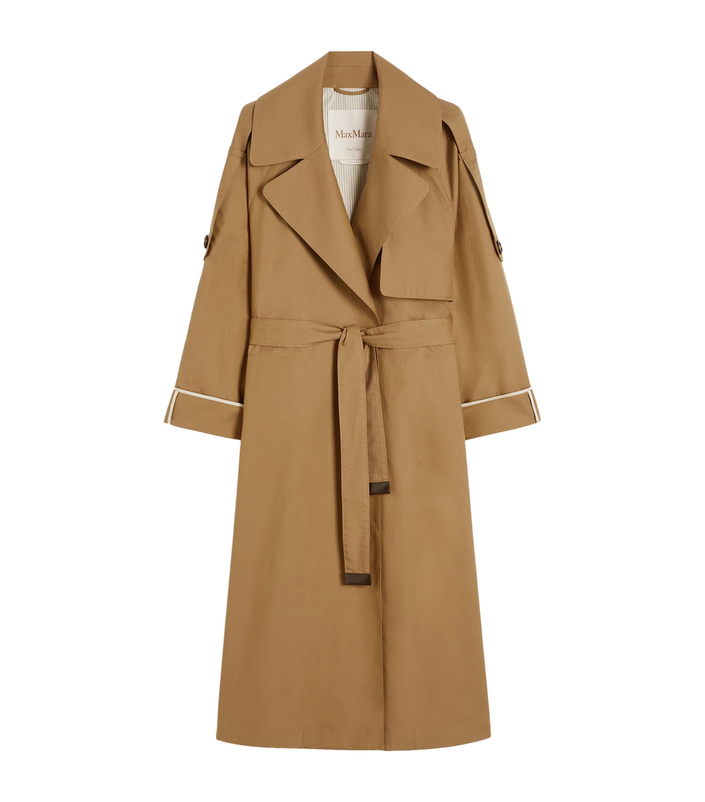 Max Mara Cotton-Blend Cape Trench Coat