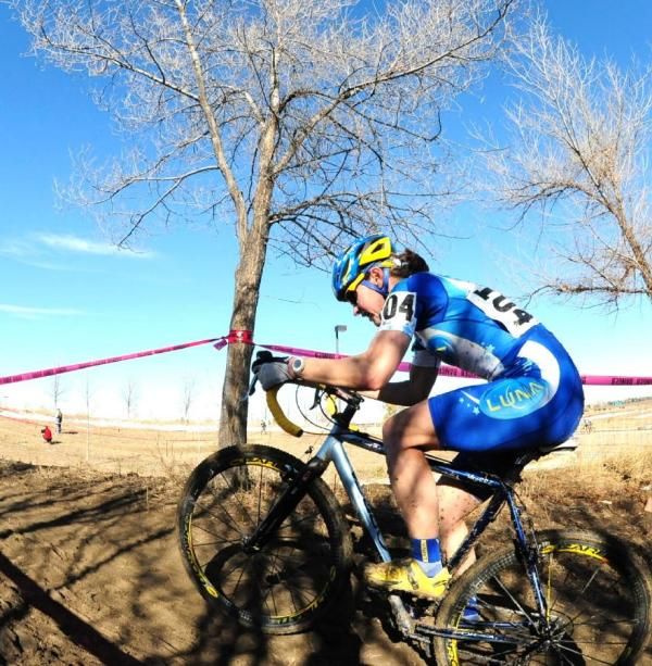 Alison Dunlap (Luna Pro Team) riding a solid third today