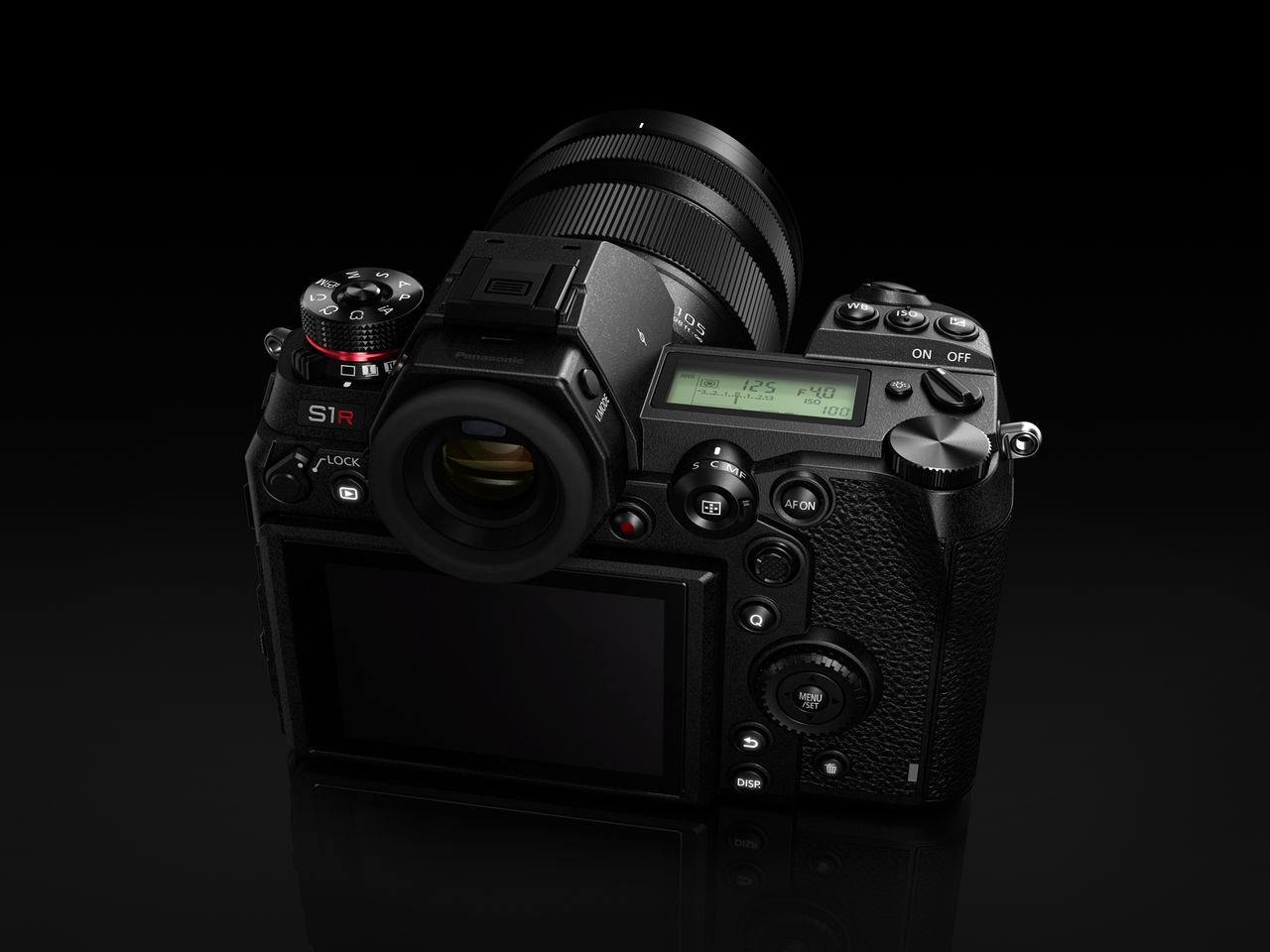 The large body is laden with physical controls, and has a large status LCD on its top plate. Image credit: Panasonic