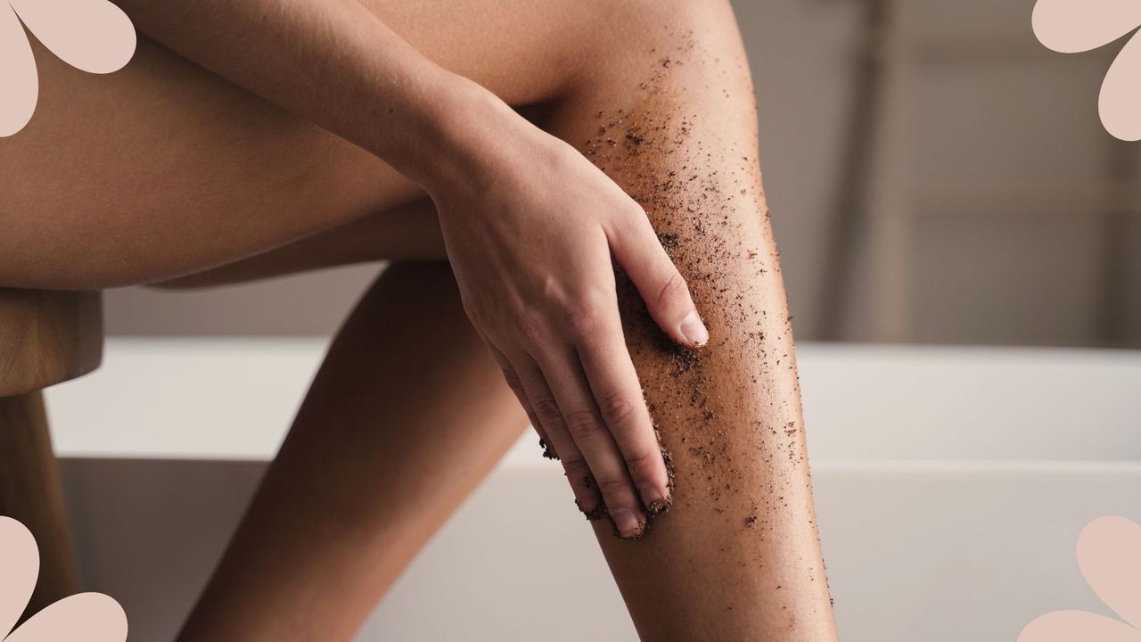 model showing how to exfoliate your body