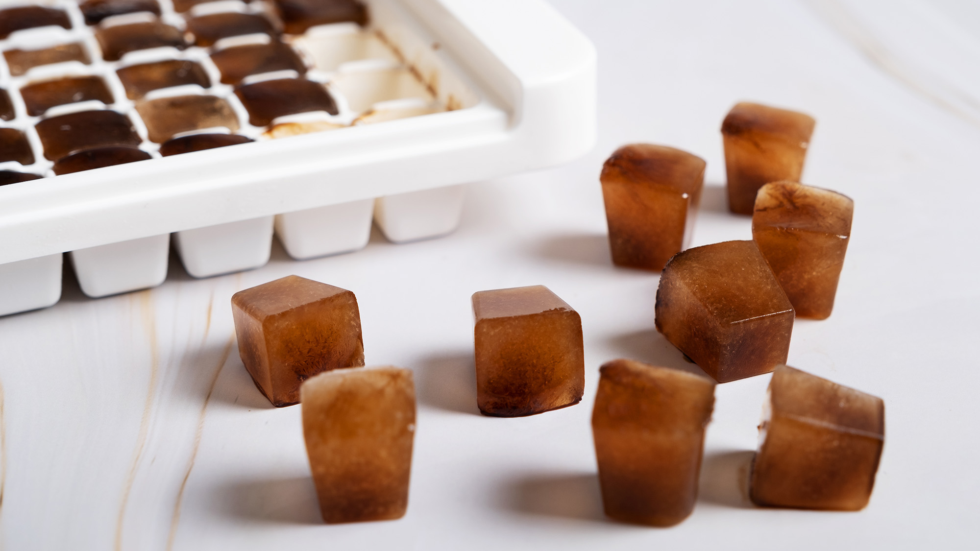 Iced coffee cubes