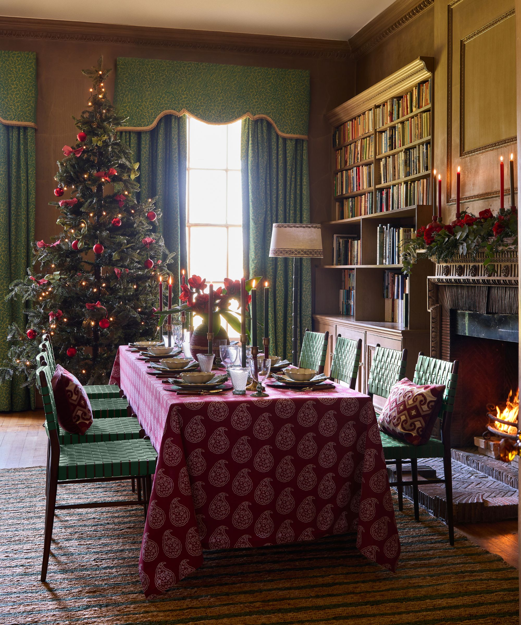 Traditional red and green Christmas scheme by Birdie Fortescue