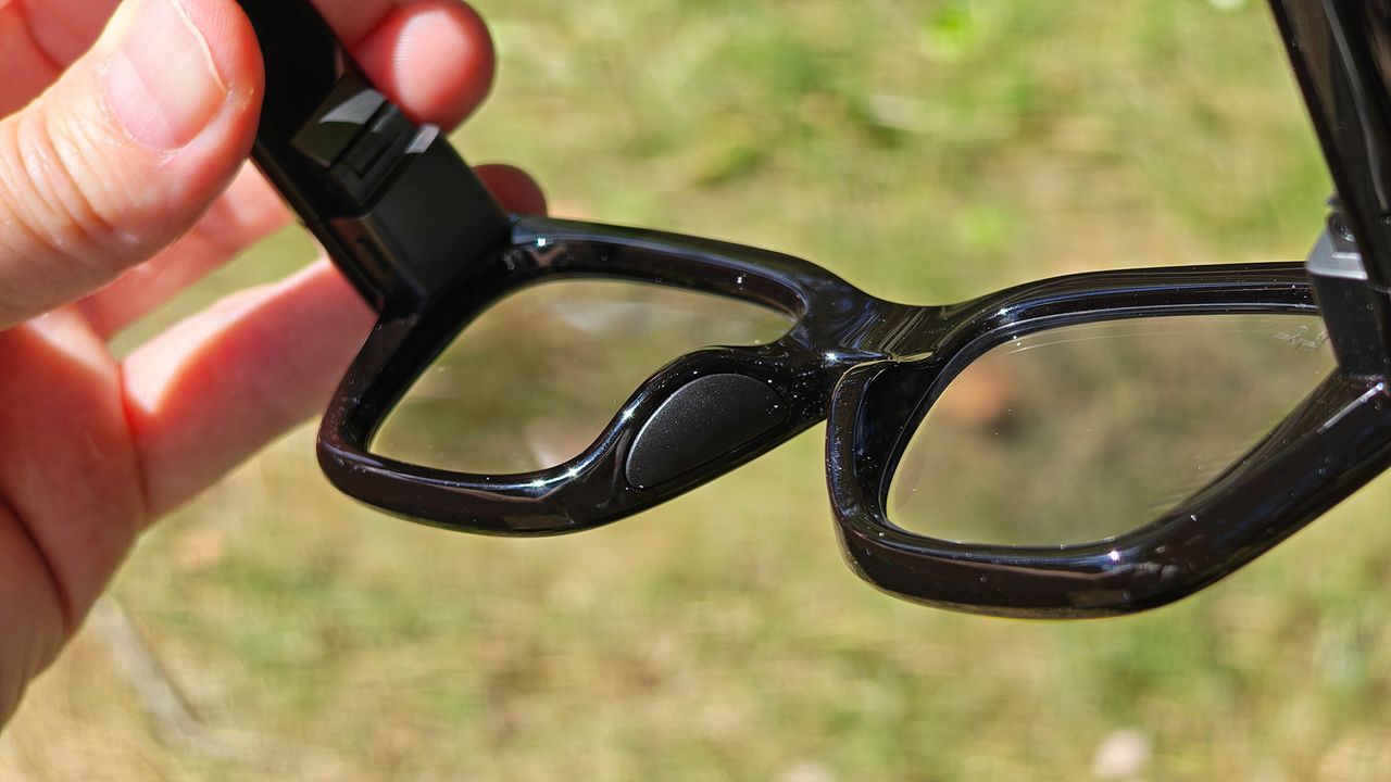 Looking close-up at Meta Ray-Ban Display smart glasses