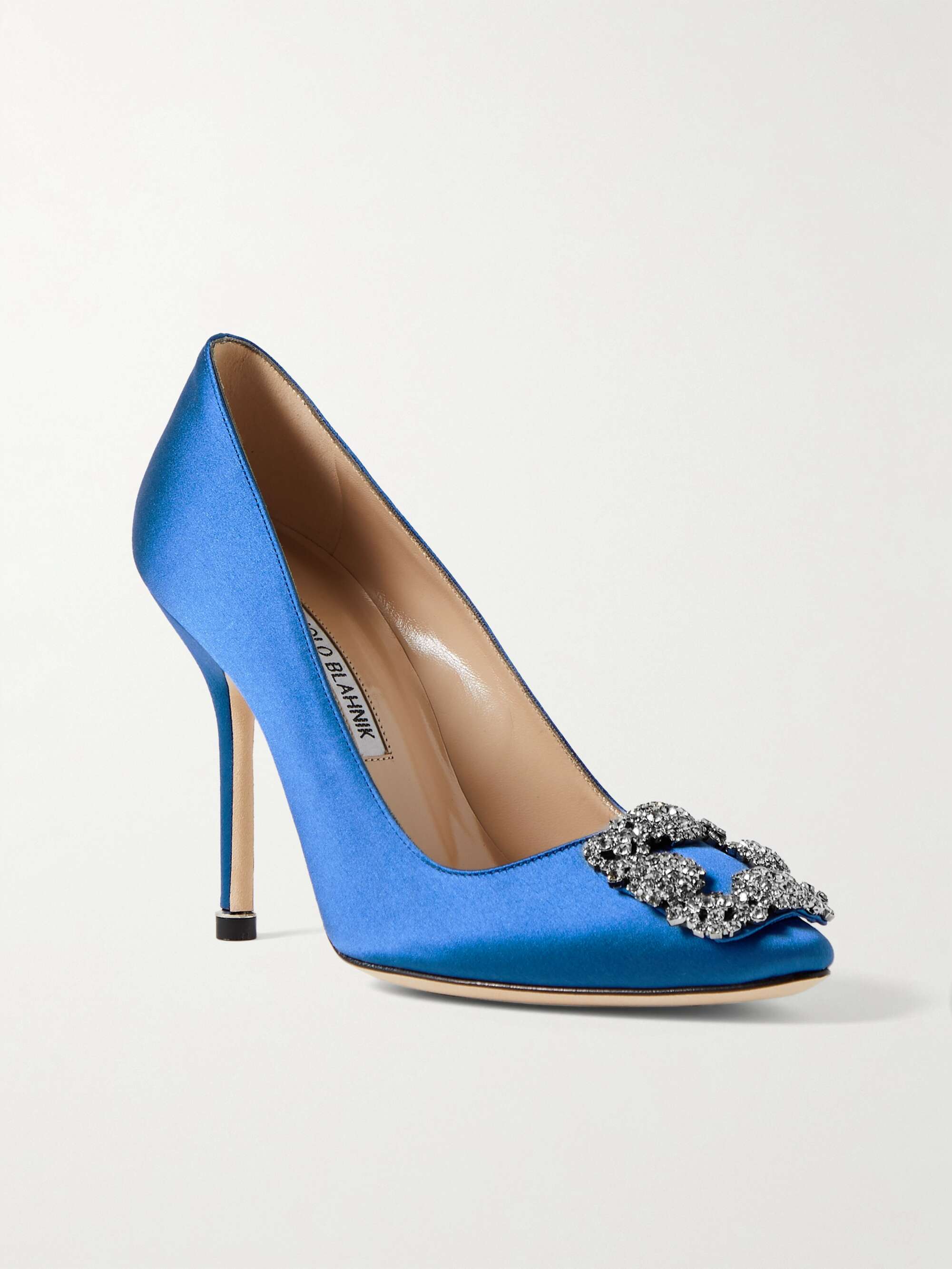 Hangisi 105 Crystal-Embellished Satin Pumps