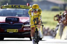 Tadej Pogacar on stage 20 of the 2021 Tour de France