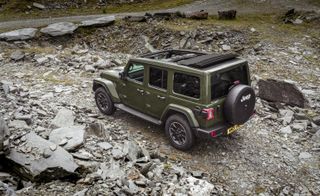 Jeep on rough terrain