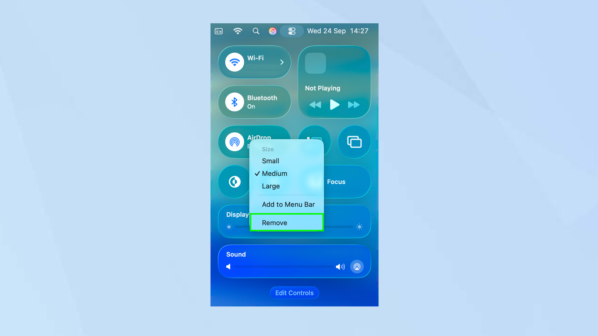 How to customize the Control Center in macOS Tahoe