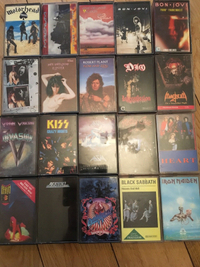 20 Original 70’s/80’s Rock/Heavy Metal Cassette Tapes