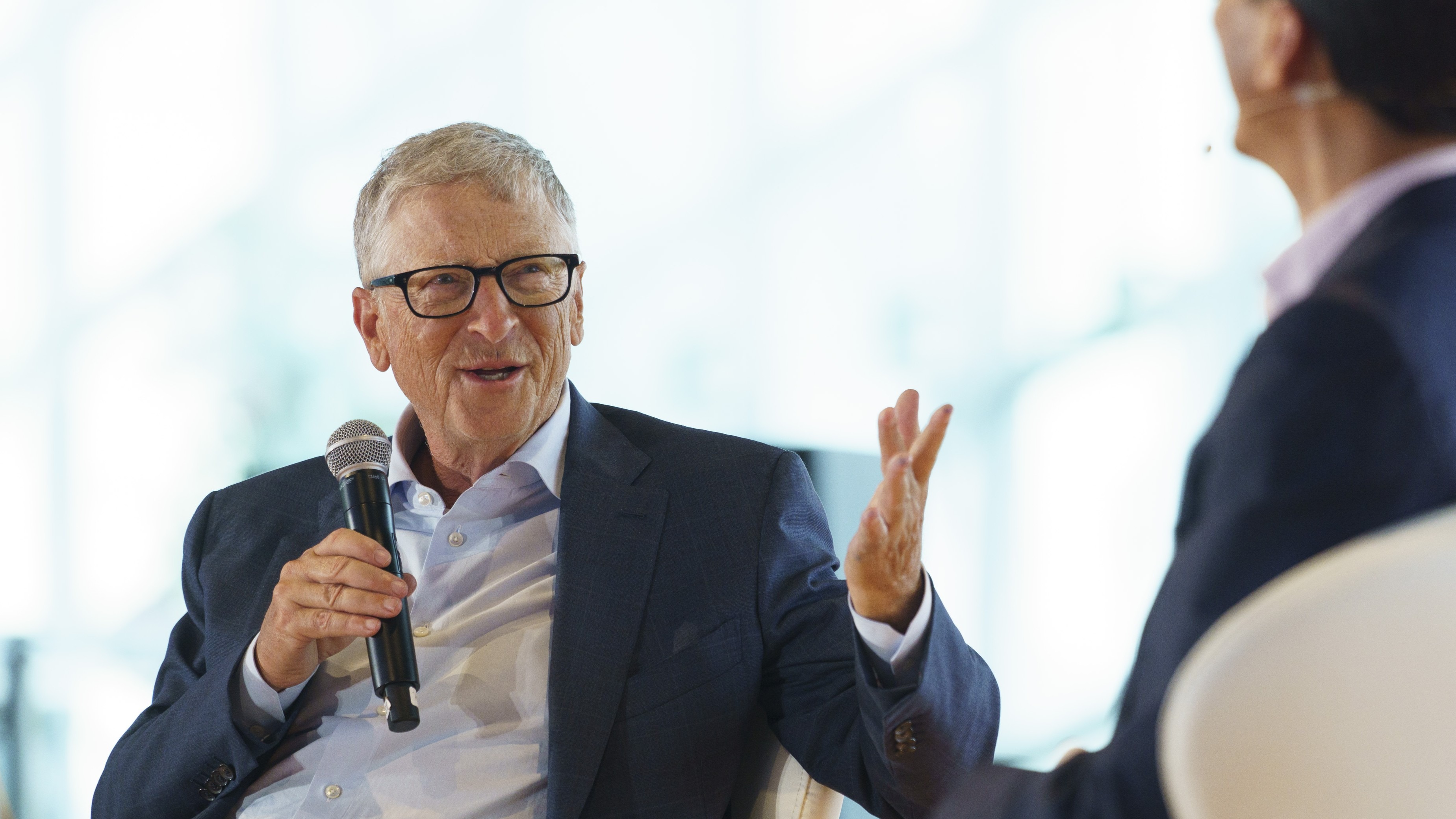 Bill Gates, chair of the Gates Foundation, speaks during a fireside chat at an ATxInspire event in Singapore, on Tuesday, May 6, 2025.