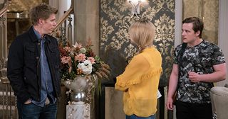 Robert Sugden makes himself comfortable at Home Farm, drinking Lawrence White's finest bottle of brandy, but panics when he hears Rebecca White return. Frustrated to hear Lawrence has discharged himself, Robert thinks his plan is being thwarted in Emmerdale.
