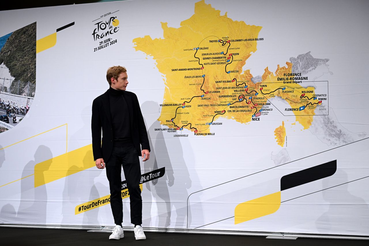 Jonas Vingegaard at the Tour de France 2024 route presentation