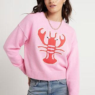 pink knitted jumper from River Island