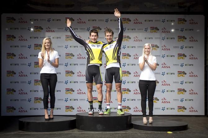 Robert Mennen and Kristian Hynek of Topeak-Ergon Racing retain the yellow jersey on stage 4