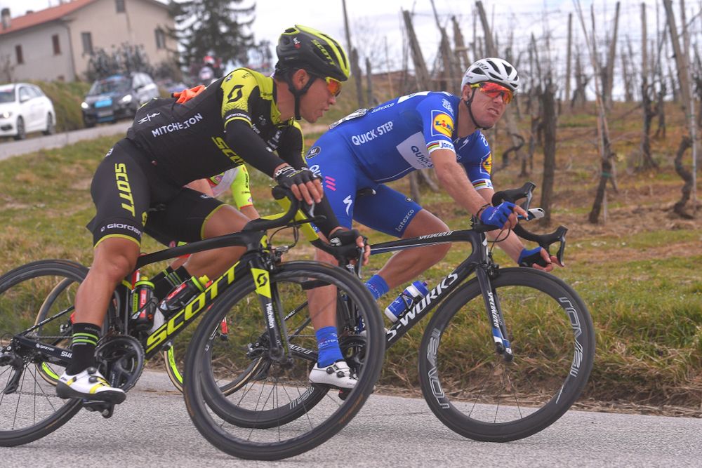 Caleb Ewan and Philippe Gilbert