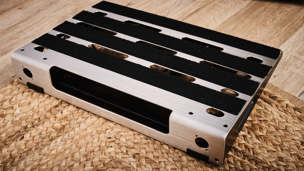 Rear view of the Fender Professional pedalboard