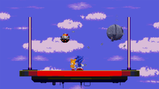 Sonic in Hidden Palace in Sonic 3K