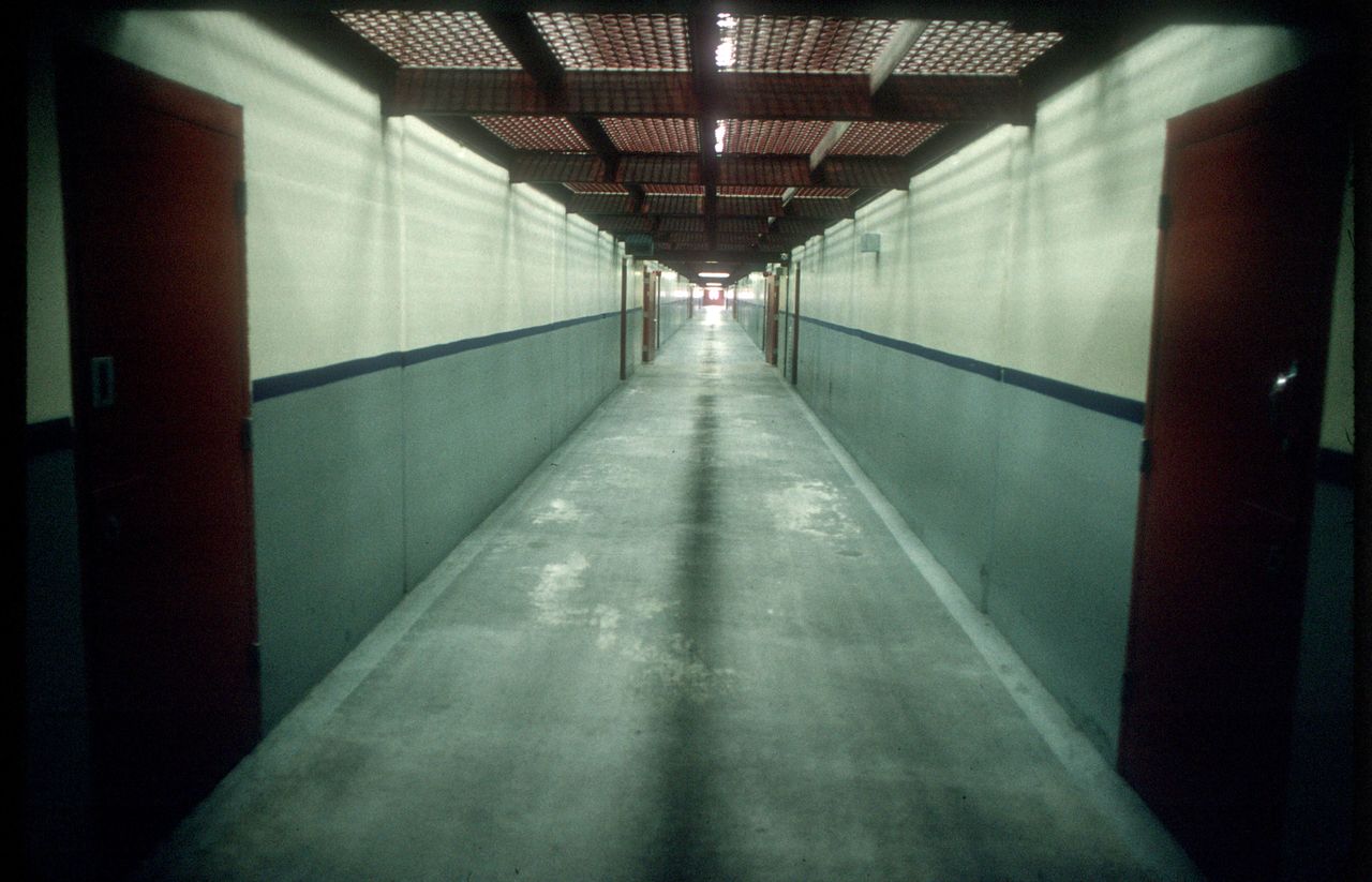 A hallway in California&amp;#039;s maximum security prison Pelican Bay.