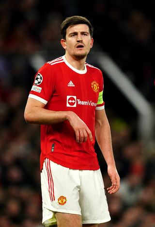Manchester United’s Harry Maguire during the UEFA Champions League round of sixteen second leg match at Old Trafford, Manchester.