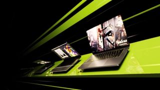 Stylised image of gaming laptops