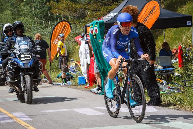 Serghei Tvetcov (UnitedHealthcare) takes second place on the time trial on stage 2 of the 2018 Colorado Classic