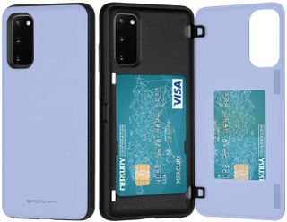 Goospery Galaxy S20 Wallet Case Lilac Blue
