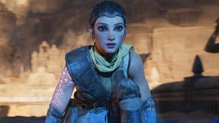 Screenshot of a female game character from a PS5 Unreal Engine 5 tech demo