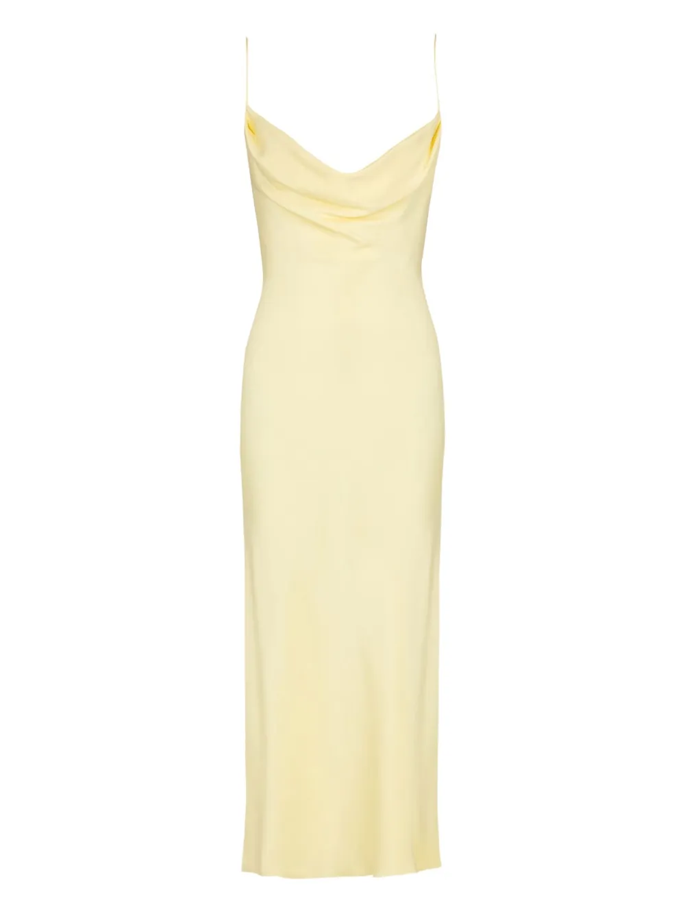Balmain Long Strappy Dress in Silk Satin | 34