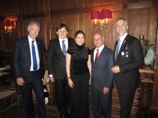 Six of the seven Space Adventures alums met in Moscow recently to celebrate the 50th anniversary of Yuri Gagarin's historic spaceflight of April 12, 1961. Left to right: Greg Olsen, Charles Simonyi, Anousheh Ansari, Dennis Tito and Richard Garriott. (Not pictured: Mark Shuttleworth.)