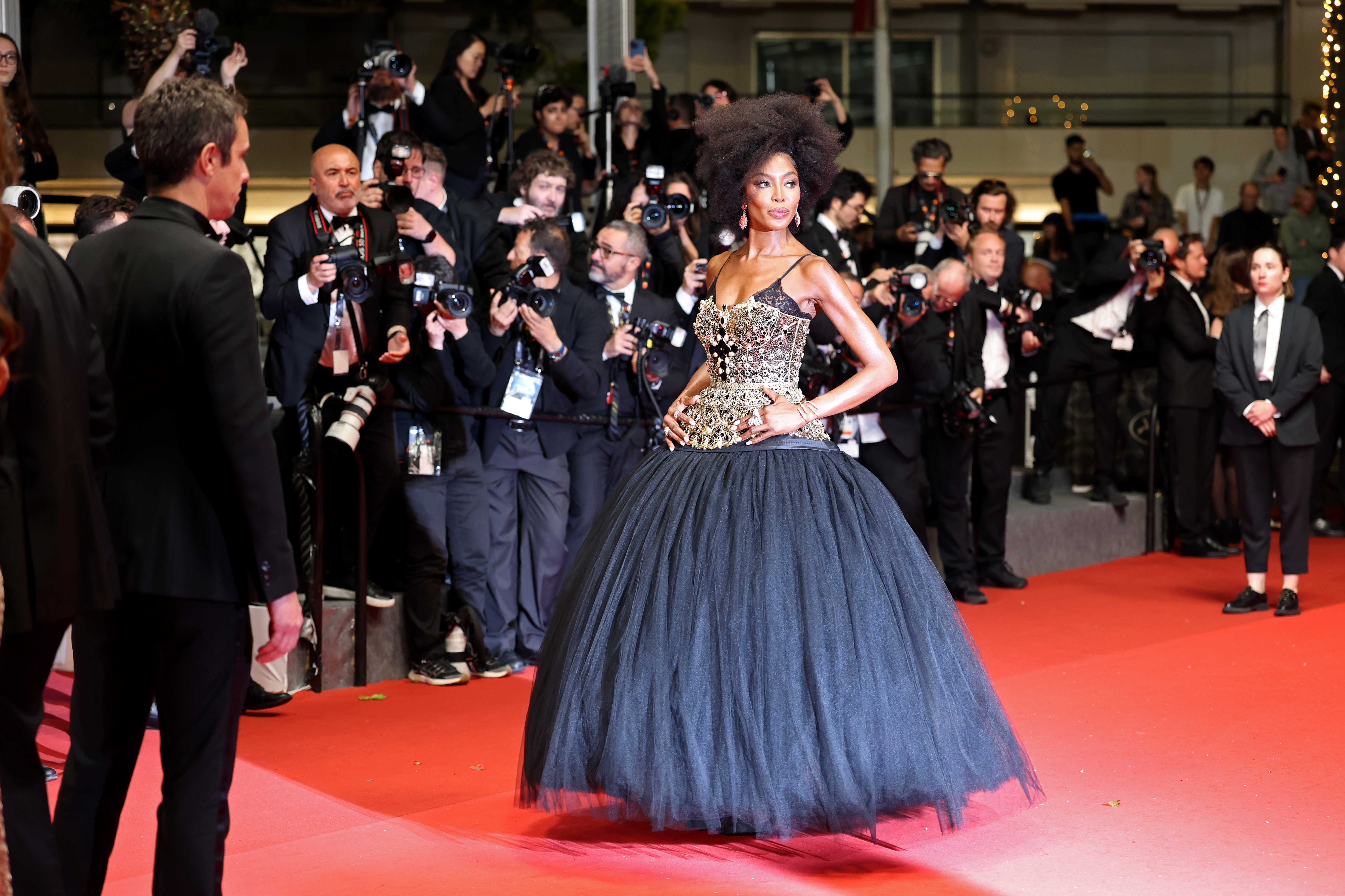 Naomi Campbell on the 2025 cannes film festival red carpet