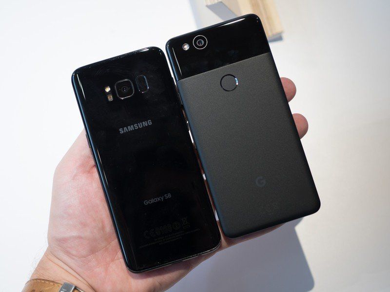 Google Pixel 2 and Galaxy S8